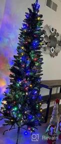 img 5 attached to 🎄 SHareconn 4ft Premium Prelit Artificial Hinged Slim Pencil Christmas Tree - Full Branch Tips with 100 Warm White & Multi-Color Lights - Top Choice for X-mas Decorations (4 FT)