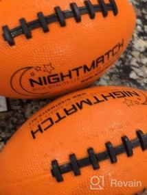 img 5 attached to NIGHTMATCH Light Up LED Football - Perfect Glow In The Dark American Football - Official Size 6 - Extra Pump And Batteries - Cool Stuff - Birthday Gifts For Boys - Waterproof Glow Football With Two LEDs