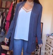 img 1 attached to Women'S Open Front Longline Slub Jersey Knit Cardigan Shrugs review by Nathan Hutchinson