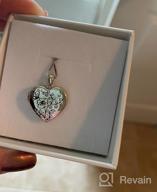 img 1 attached to Personalized Love Heart Locket Necklace With Sterling Silver - Holds Your Cherished Memories Forever review by Shah Bell