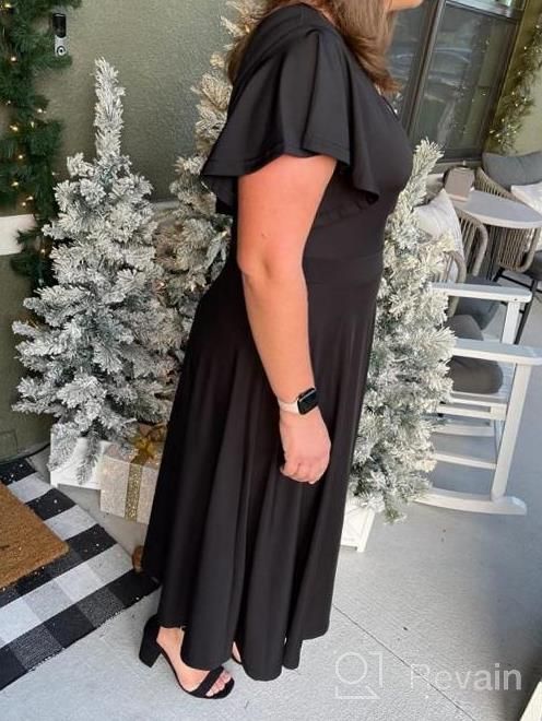 img 1 attached to 2023 Summer V Neck Midi Rehearsal Dinner Dress For Women - Asvivid Wedding Guest Dresses review by Jessica Thomas