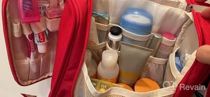 img 1 attached to Hanging Hygiene Bag And Toiletry Organizer For Women And Men - OMYSTYLE Travel Shower Kit For Toiletries, Makeup, Shampoo, And Brushes review by Daniel Truett