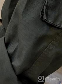 img 6 attached to Мужские брюки-карго из рипстопа AKARMY свободного кроя с 8 карманами идеально подходят для походов, боевых действий и повседневной работы