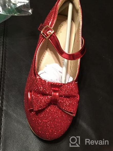 img 1 attached to 👠 DeerBunny Girls Mary Jane Glitter Low Heel Shoes for Wedding Party Dress (Toddler/Little Kid/Big Kid) review by Terry Keown