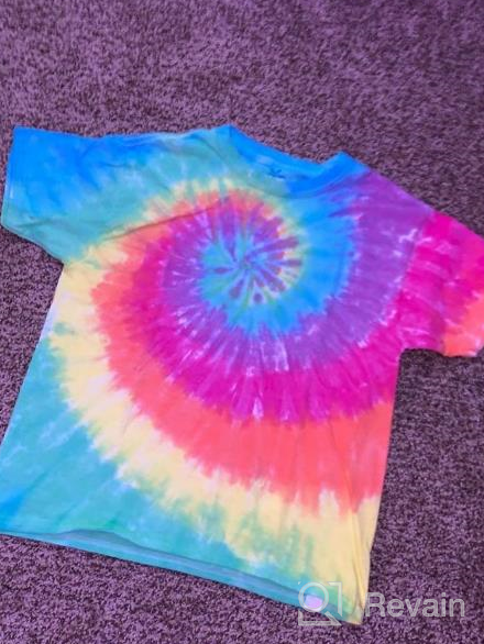 img 1 attached to 🌈 Vibrant Liquid Blue Kids' Pastel Spiral Short Sleeve T-Shirt - Stylish and Comfortable review by Darrell Sharp