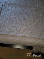 img 1 attached to 🌿 Travan 3-Piece Quilt Set: Floral Printed Oversized Bedding, King Size, Green Vine review by Matt Tbone