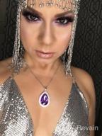 img 1 attached to Teardrop Amethyst Necklace - Vcmart 💜 Fashion Jewelry Gift for Girls with Amulet review by Tami Boudreau