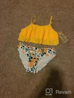 img 1 attached to Girls Floral Ruffle Flounce Two Piece Swimsuits By SHEKINI review by Kimberly Peterson