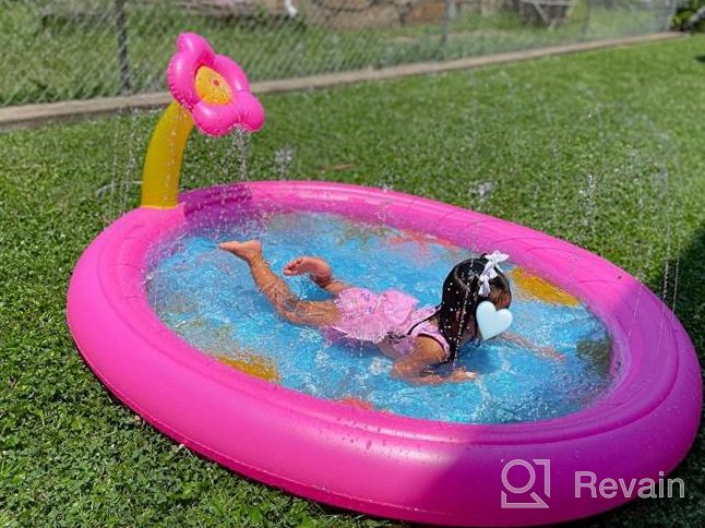 img 1 attached to 68-Inch Tepsmigo Splash Pad: The Ultimate Summer Water Fun For Girls review by Levi Stewart
