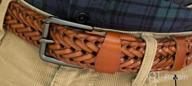 img 1 attached to Stylish And Durable Men'S Braided Leather Belt - Ideal For Casual Jeans - Hand-Woven With 1 3/8" Width - Perfect Gift Option From CHAOREN review by Jimmy Breaux