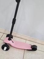 img 1 attached to PRINIC Kick Scooter For Kids 3 Wheels Scooters For Toddlers Girls Boys With Adjustable Height, Light Up Flashing Wheels, Lean-To-Steer, Sturdy Deck, Extra Wide, Quick-Release, For Ages 2 - 5 Years Old review by Justin Heynoski