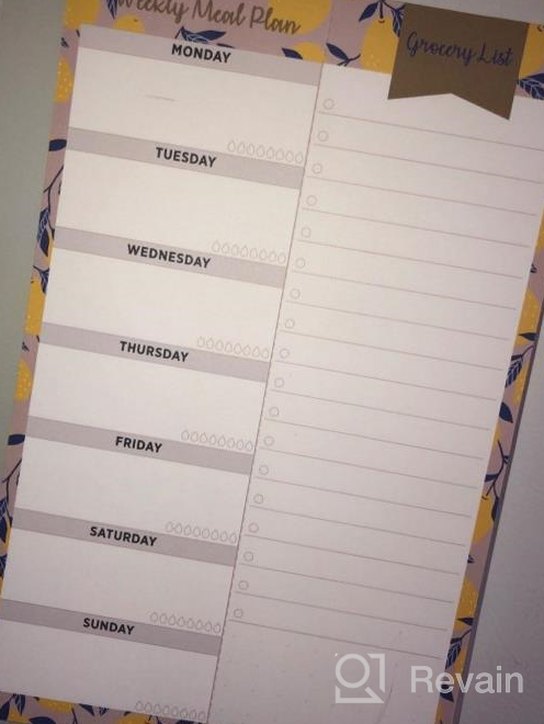 img 1 attached to Stay Organized And Plan Your Meals With Oriday'S Magnetic Weekly Meal Planner And Grocery List - Yellow Lemon (52 Sheets) review by Wayne Burkett