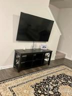 img 1 attached to Gray Oak TV Stand: Sawyer Rectangular Design For TV'S Up To 55 Inches review by David Lusk