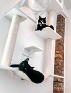 img 1 attached to Wall-Mounted Cat Tree Tower With Sisal Scratching Posts, Interior Condo & Multiple Levels By PawHut review by Josie Stevens