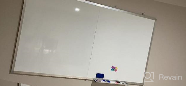 img 1 attached to 72"X40" Magnetic Whiteboard Wall Mount Dry Erase Board With Aluminum Frame, 6 Magnets, 1 Eraser And 3 Markers For Home Office School review by Bob Roberts