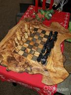 img 1 attached to BeldiNest Olive Wood Chess Set Wooden Chess Board Rustic review by Eric Beck