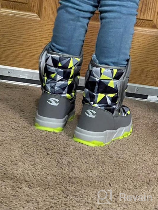 img 1 attached to 🥾 KALUQI Boys' Outdoor Waterproof Winter Shoes and Boots: Brave the Cold in Style! review by Joe Comforti