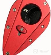img 1 attached to Red Xikar Xi1 Double Guillotine Cigar Cutter, 440C Stainless Steel Blades With Rockwell HRC 57 Rating, Fits 54-60 Ring Gauge Cigars review by Stoner Fulton