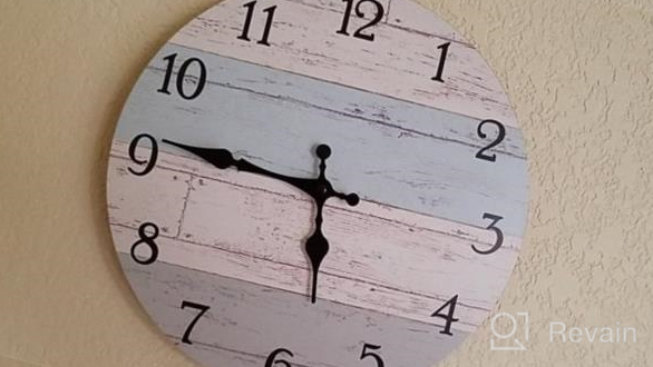 img 1 attached to 10 Inch Jomparis Silent Non-Ticking Wooden Wall Clock - Vintage Rustic Country Tuscan Style Home Decor review by Ben Cooper