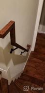 img 1 attached to Heavy Duty Steel Handrail Bracket For Wall Mounted Staircase Railings - Supports Wood Flat Square Railings - Stairway Accessories And Hardware (Black, 1 Pack) From AMSOOM review by Jonathan Waritani
