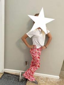 img 5 attached to Stylish And Comfy: Floral Print Flare Bell Bottom Pants For Girls By WDIRARA