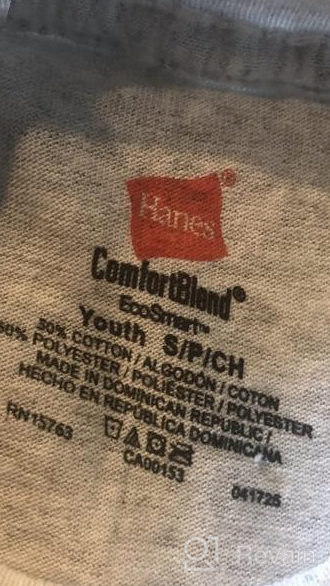 img 1 attached to Hanes Boys' Cotton T-Shirt 👕 in White, Size L - Boys' Clothing review by Bryan Finken