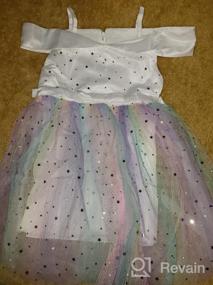 img 7 attached to Kids Pageant Ball Gown Prom Dress: Mokpi Flower Girls Party Sparkly Sequin Lace Tulle