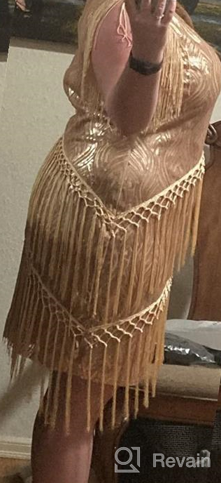 img 1 attached to 💃 Vintage Art Deco Dress - BABEYOND Roaring 20s Sequins Beaded Dress with Long Fringes, Great Gatsby Flapper Dress review by Nicole Bao