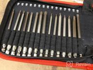 img 1 attached to 30 Pcs Magnetic Screwdriver Bit Set 4 Inch, Mixiflor 1/4" Hex Shank S2 Steel Long Drill Bits With Storage Box (Slotted+Cross+Square+Torx) review by Jerome Pernell