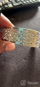 img 5 attached to Шикарное и вечное: Набор наручных браслетов из серебра 925 пробы для женщин в стиле браслета Bangle (3 штуки)