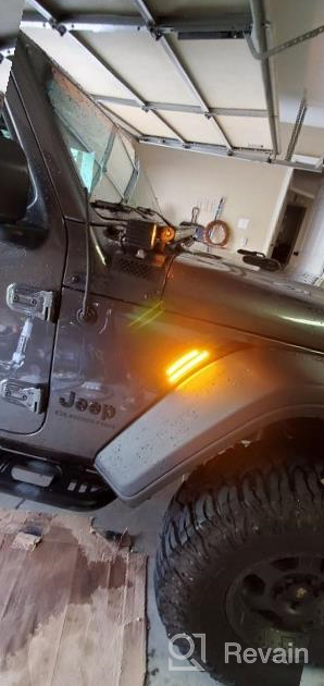 img 1 attached to XBEEK LED Front Fender Side Marker Light Turn Signal Lamp Compatible With Jeep 2018-2022 Wrangler JL JLU And 2020-2022 Gladiator JT Truck review by Shah Nelson