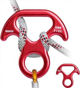 img 4 attached to 30KN Rescue Figure, 8 Descender Large Bent-Ear Belaying And Rappelling Gear Belay Device Climbing For Rock Climbing Peak Rescue Aluminum-Magnesium Alloy