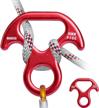 30kn rescue figure, 8 descender large bent-ear belaying and rappelling gear belay device climbing for rock climbing peak rescue aluminum-magnesium alloy logo