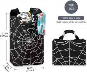 img 3 attached to Halloween-Themed 50L Foldable Laundry Hamper With Spider Design & Waterproof Material - Perfect For Organizing Clothes, Toys & More!