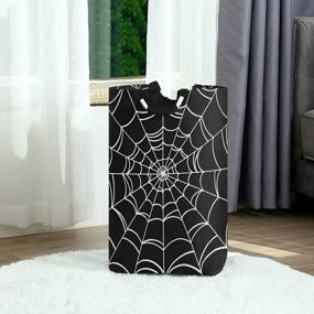 img 4 attached to Halloween-Themed 50L Foldable Laundry Hamper With Spider Design & Waterproof Material - Perfect For Organizing Clothes, Toys & More!