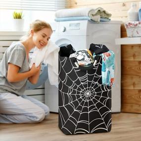 img 1 attached to Halloween-Themed 50L Foldable Laundry Hamper With Spider Design & Waterproof Material - Perfect For Organizing Clothes, Toys & More!
