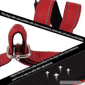 img 3 attached to 🐶 Stay Visible and Safe with MUMUPET Reflective Dog Collar Set – 6 Pieces, Adjustable for Small, Medium, Large Dogs in 6 Colors and 2 Sizes