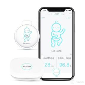 img 4 attached to 👶 Sense-U Baby Breathing Monitor 2 - Smart Baby Breathing Movement Tracker with Rollover, Temperature, and Humidity Monitoring, Lights, Sounds, Green
