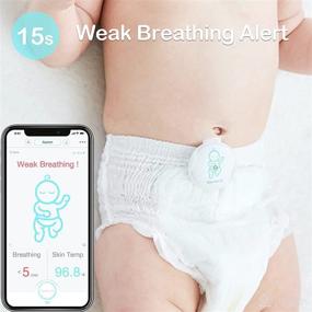img 2 attached to 👶 Sense-U Baby Breathing Monitor 2 - Smart Baby Breathing Movement Tracker with Rollover, Temperature, and Humidity Monitoring, Lights, Sounds, Green