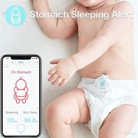 img 1 attached to 👶 Sense-U Baby Breathing Monitor 2 - Smart Baby Breathing Movement Tracker with Rollover, Temperature, and Humidity Monitoring, Lights, Sounds, Green