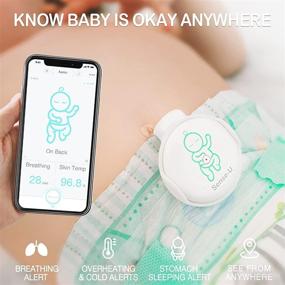 img 3 attached to 👶 Sense-U Baby Breathing Monitor 2 - Smart Baby Breathing Movement Tracker with Rollover, Temperature, and Humidity Monitoring, Lights, Sounds, Green