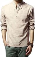 men's casual beach shirts - hoerev slim fit long sleeve linen shirts for ultimate comfort and style logo
