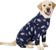 miaododo cotton large dog pajamas strawberry printing: full belly coverage for medium to large dogs after surgery or holidays логотип