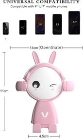 img 1 attached to Girly Kawaii Cartoons Car Phone Holder Mount Air Vent Phone Holder For Car One-Touch Compatible