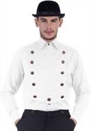мужская стимпанк викторианской эпохи косплей костюм рубашка дирижабля хлопок/лен пиратская повязка логотип