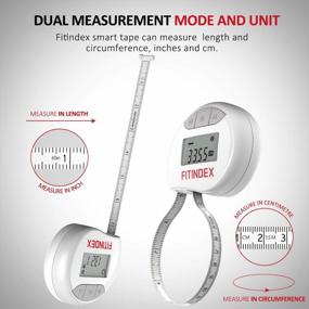 img 1 attached to 📏 FITINDEX Smart Body Tape Measure: Bluetooth Digital Measuring Tape for Body, Soft Sewing Tape with LED Display, Lock Pin, Retractable Button, and Fitness Body Measurement via Phone App