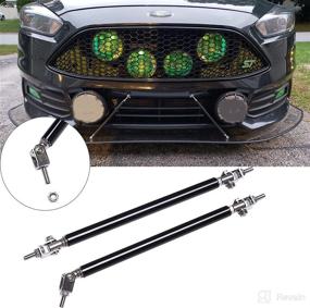 img 2 attached to 🚗 Enhance Vehicle Stability with 2PCS Adjustable Splitter Strut Rods - Front Lip Strut Rod Bumper Splitter Universal Tie Support Bars in Black