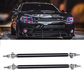 img 3 attached to 🚗 Enhance Vehicle Stability with 2PCS Adjustable Splitter Strut Rods - Front Lip Strut Rod Bumper Splitter Universal Tie Support Bars in Black