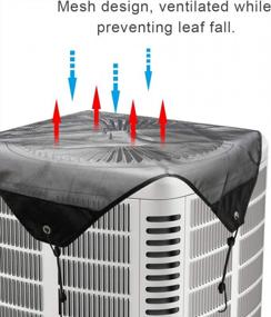 img 1 attached to Luxiv Central Air Conditioner Leaf Guard, Mesh All Seasons Air Conditioner Top Leaf Cover Summer AC Outside Units Covers Leaf Guard AC Unit Cover (28 X 28In)