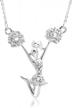 celebrate your love for cheerleading with the dazzling silver plated crystal charm necklace logo
